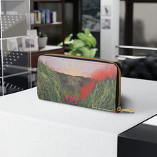 Load image into Gallery viewer, Pockets for cash, c/cards, coins, & more. Stylish faux leather, lots of original artworks by Kerry Sandhu Art to choose from