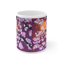 Load image into Gallery viewer, 11oz BPA, lead-free, microwave/dishwasher safe, white ceramic, vivid colours. Many original artworks by Kerry Sandhu Art