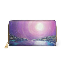 Load image into Gallery viewer, Pockets for cash, c/cards, coins, & more. Stylish faux leather, lots of original artworks by Kerry Sandhu Art to choose from