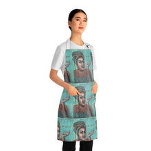 Load image into Gallery viewer, Apron - lightweight, silky finish 100% polyester, two front pockets. Many original artwork designs by Kerry Sandhu Art