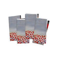 Load image into Gallery viewer, Soft to touch microfiber polyester, printed on top with non-printed white bottom, 4-piece napkin sets by Kerry Sandhu Art