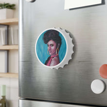 Load image into Gallery viewer, Plastic exterior w/ metallic bottom, magnetic back, 2 different opening mechanisms, matte finish. Art by Kerry Sandhu Art