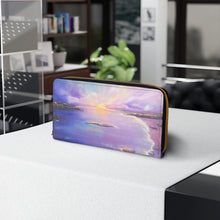 Load image into Gallery viewer, Pockets for cash, c/cards, coins, & more. Stylish faux leather, lots of original artworks by Kerry Sandhu Art to choose from