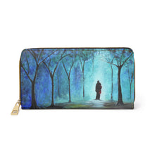 Load image into Gallery viewer, Pockets for cash, c/cards, coins, & more. Stylish faux leather, lots of original artworks by Kerry Sandhu Art to choose from
