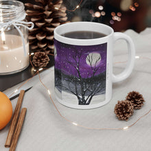 Load image into Gallery viewer, 11oz BPA, lead-free, microwave/dishwasher safe, white ceramic, vivid colours. Many original artworks by Kerry Sandhu Art