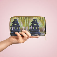 Load image into Gallery viewer, Pockets for cash, c/cards, coins, & more. Stylish faux leather, lots of original artworks by Kerry Sandhu Art to choose from