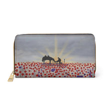 Load image into Gallery viewer, Pockets for cash, c/cards, coins, & more. Stylish faux leather, lots of original artworks by Kerry Sandhu Art to choose from