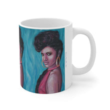 Load image into Gallery viewer, 11oz BPA, lead-free, microwave/dishwasher safe, white ceramic, vivid colours. Many original artworks by Kerry Sandhu Art