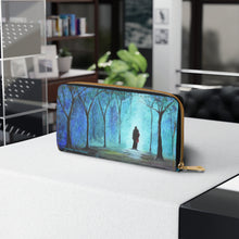 Load image into Gallery viewer, Pockets for cash, c/cards, coins, & more. Stylish faux leather, lots of original artworks by Kerry Sandhu Art to choose from