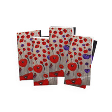 Load image into Gallery viewer, Soft to touch microfiber polyester, printed on top with non-printed white bottom, 4-piece napkin sets by Kerry Sandhu Art