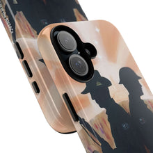 Load image into Gallery viewer, Phone case with an Australian and New Zealand soldier back to back with light-horsemen in the background and poppies in the foreground