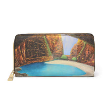Load image into Gallery viewer, Pockets for cash, c/cards, coins, & more. Stylish faux leather, lots of original artworks by Kerry Sandhu Art to choose from