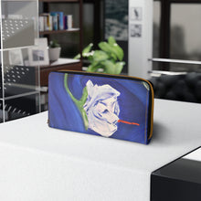 Load image into Gallery viewer, Pockets for cash, c/cards, coins, & more. Stylish faux leather, lots of original artworks by Kerry Sandhu Art to choose from