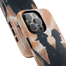 Load image into Gallery viewer, Phone case with an Australian and New Zealand soldier back to back with light-horsemen in the background and poppies in the foreground