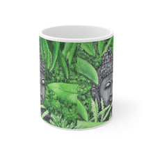 Load image into Gallery viewer, 11oz BPA, lead-free, microwave/dishwasher safe, white ceramic, vivid colours. Many original artworks by Kerry Sandhu Art