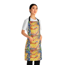 Load image into Gallery viewer, Apron - lightweight, silky finish 100% polyester, two front pockets. Many original artwork designs by Kerry Sandhu Art