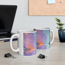 Load image into Gallery viewer, 11oz BPA, lead-free, microwave/dishwasher safe, white ceramic, vivid colours. Many original artworks by Kerry Sandhu Art