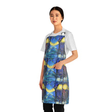 Load image into Gallery viewer, Apron - lightweight, silky finish 100% polyester, two front pockets. Many original artwork designs by Kerry Sandhu Art