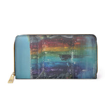 Load image into Gallery viewer, Pockets for cash, c/cards, coins, & more. Stylish faux leather, lots of original artworks by Kerry Sandhu Art to choose from