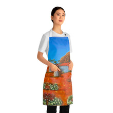 Load image into Gallery viewer, Apron - lightweight, silky finish 100% polyester, two front pockets. Many original artwork designs by Kerry Sandhu Art