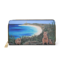 Load image into Gallery viewer, Pockets for cash, c/cards, coins, & more. Stylish faux leather, lots of original artworks by Kerry Sandhu Art to choose from