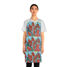 Load image into Gallery viewer, Apron - lightweight, silky finish 100% polyester, two front pockets. Many original artwork designs by Kerry Sandhu Art