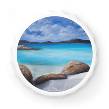 Load image into Gallery viewer, Plastic exterior w/ metallic bottom, magnetic back, 2 different opening mechanisms, matte finish. Art by Kerry Sandhu Art