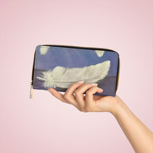 Load image into Gallery viewer, Pockets for cash, c/cards, coins, & more. Stylish faux leather, lots of original artworks by Kerry Sandhu Art to choose from