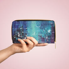 Load image into Gallery viewer, Pockets for cash, c/cards, coins, & more. Stylish faux leather, lots of original artworks by Kerry Sandhu Art to choose from