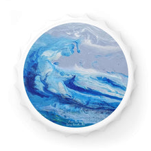 Load image into Gallery viewer, Plastic exterior w/ metallic bottom, magnetic back, 2 different opening mechanisms, matte finish. Art by Kerry Sandhu Art