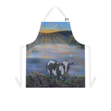 Load image into Gallery viewer, Apron - lightweight, silky finish 100% polyester, two front pockets. Many original artwork designs by Kerry Sandhu Art