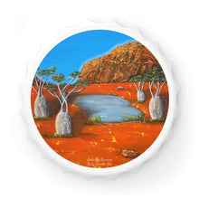 Load image into Gallery viewer, Plastic exterior w/ metallic bottom, magnetic back, 2 different opening mechanisms, matte finish. Art by Kerry Sandhu Art