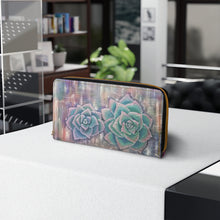 Load image into Gallery viewer, Pockets for cash, c/cards, coins, & more. Stylish faux leather, lots of original artworks by Kerry Sandhu Art to choose from