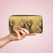 Load image into Gallery viewer, Pockets for cash, c/cards, coins, & more. Stylish faux leather, lots of original artworks by Kerry Sandhu Art to choose from