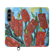 Load image into Gallery viewer, Rustic Bottle Brush - PHONE CASE WALLET - by Kerry Sandhu Art