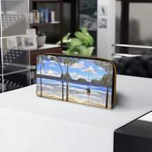 Load image into Gallery viewer, Pockets for cash, c/cards, coins, & more. Stylish faux leather, lots of original artworks by Kerry Sandhu Art to choose from