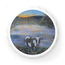 Load image into Gallery viewer, Plastic exterior w/ metallic bottom, magnetic back, 2 different opening mechanisms, matte finish. Art by Kerry Sandhu Art