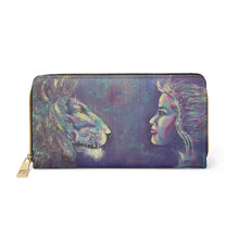 Load image into Gallery viewer, Pockets for cash, c/cards, coins, & more. Stylish faux leather, lots of original artworks by Kerry Sandhu Art to choose from