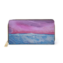 Load image into Gallery viewer, Pockets for cash, c/cards, coins, & more. Stylish faux leather, lots of original artworks by Kerry Sandhu Art to choose from