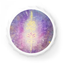 Load image into Gallery viewer, Plastic exterior w/ metallic bottom, magnetic back, 2 different opening mechanisms, matte finish. Art by Kerry Sandhu Art