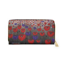 Load image into Gallery viewer, Pockets for cash, c/cards, coins, & more. Stylish faux leather, lots of original artworks by Kerry Sandhu Art to choose from