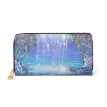 Load image into Gallery viewer, Pockets for cash, c/cards, coins, & more. Stylish faux leather, lots of original artworks by Kerry Sandhu Art to choose from