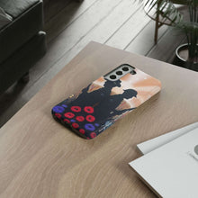 Load image into Gallery viewer, Phone case with an Australian and New Zealand soldier back to back with light-horsemen in the background and poppies in the foreground