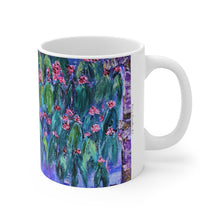 Load image into Gallery viewer, 11oz BPA, lead-free, microwave/dishwasher safe, white ceramic, vivid colours. Many original artworks by Kerry Sandhu Art