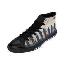 Load image into Gallery viewer, Stand out in a crowd with these comfortable high-top canvas sneakers with a high quality print by Kerry Sandhu Art