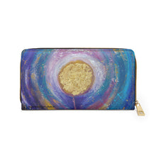 Load image into Gallery viewer, Pockets for cash, c/cards, coins, & more. Stylish faux leather, lots of original artworks by Kerry Sandhu Art to choose from