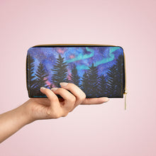 Load image into Gallery viewer, Pockets for cash, c/cards, coins, & more. Stylish faux leather, lots of original artworks by Kerry Sandhu Art to choose from