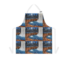 Load image into Gallery viewer, Apron - lightweight, silky finish 100% polyester, two front pockets. Many original artwork designs by Kerry Sandhu Art