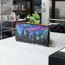 Load image into Gallery viewer, Pockets for cash, c/cards, coins, & more. Stylish faux leather, lots of original artworks by Kerry Sandhu Art to choose from