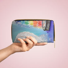 Load image into Gallery viewer, Pockets for cash, c/cards, coins, & more. Stylish faux leather, lots of original artworks by Kerry Sandhu Art to choose from